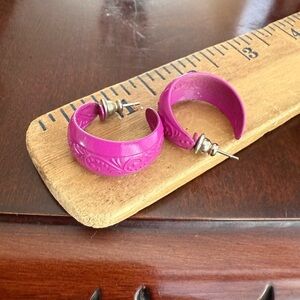 Vintage Purple Pierced Earrings